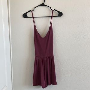 F21 Maroon Romper